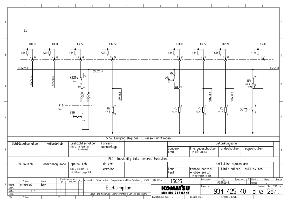 Komatsu PC5500-6 Mining Shovel Excavator Electrical and Hydraulic Diagrams SN 15025 and UP - Image 5