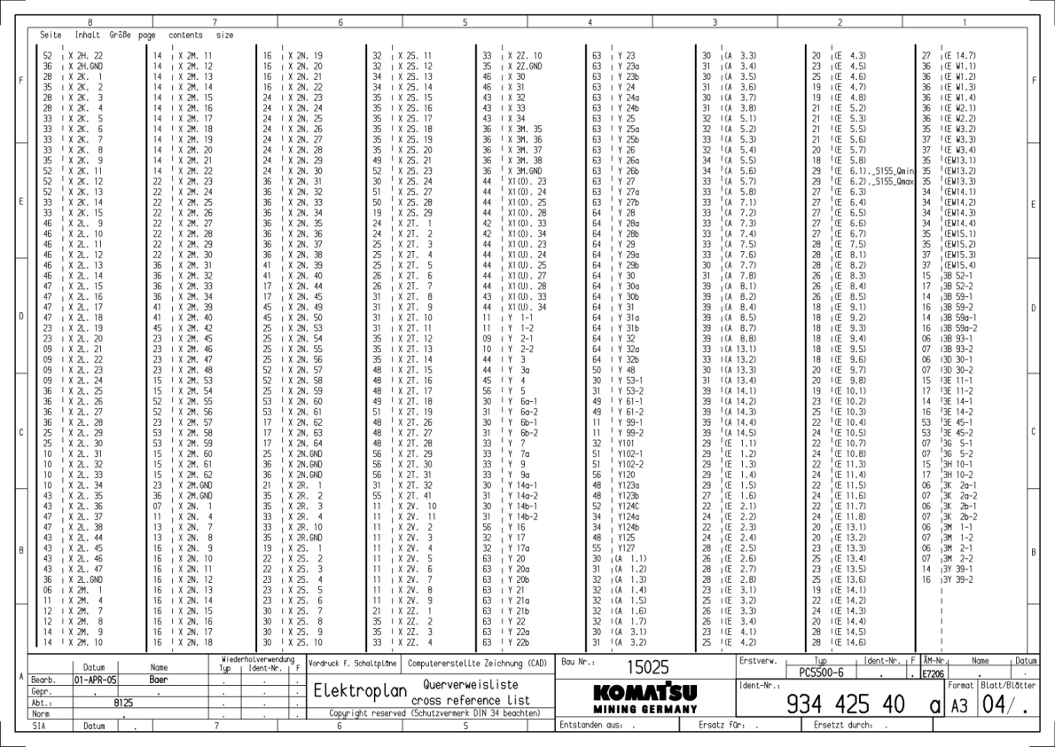 Komatsu PC5500-6 Mining Shovel Excavator Electrical and Hydraulic Diagrams SN 15025 and UP - Image 7
