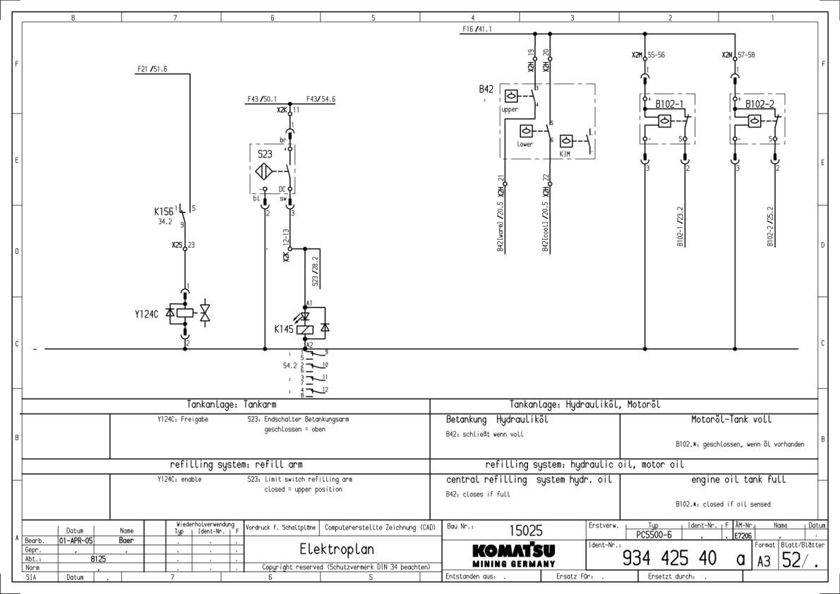 Komatsu PC5500-6 Mining Shovel Excavator Electrical and Hydraulic Diagrams SN 15025 and UP - Image 6