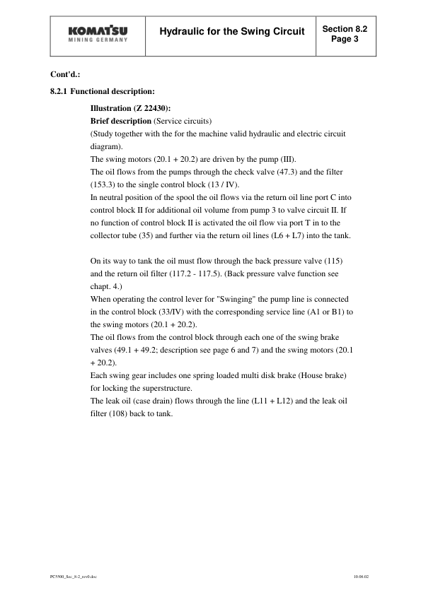 Komatsu PC5500-6 Mining Shovel Excavator Service Manual SN 15014 and UP - Image 22