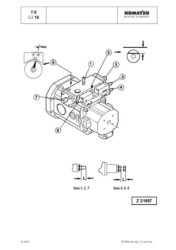 Komatsu PC5500-6 Mining Shovel Excavator Service Manual SN 15017 and UP - Image 17