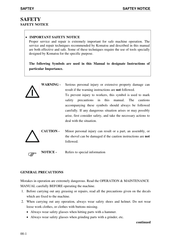Komatsu PC5500-6 Mining Shovel Excavator Service Manual SN 15050 and UP - Image 7