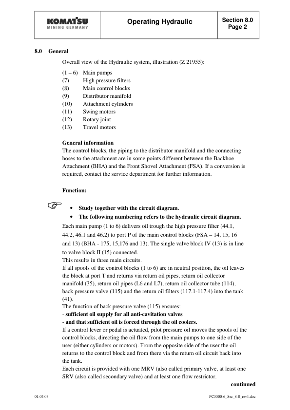 Komatsu PC5500-6 Mining Shovel Excavator Service Manual SN 15050 and UP - Image 15