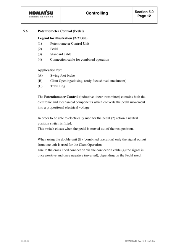 Komatsu PC5500-6 Mining Shovel Excavator Service Manual SN 15050 and UP - Image 12