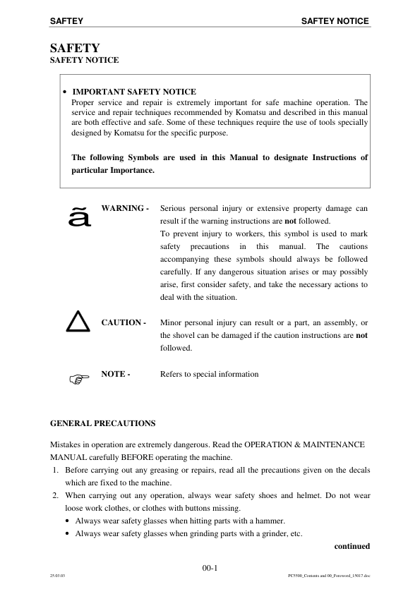Komatsu PC5500-6 Mining Shovel Excavator Workshop Manual SN 15027 and UP - Image 7