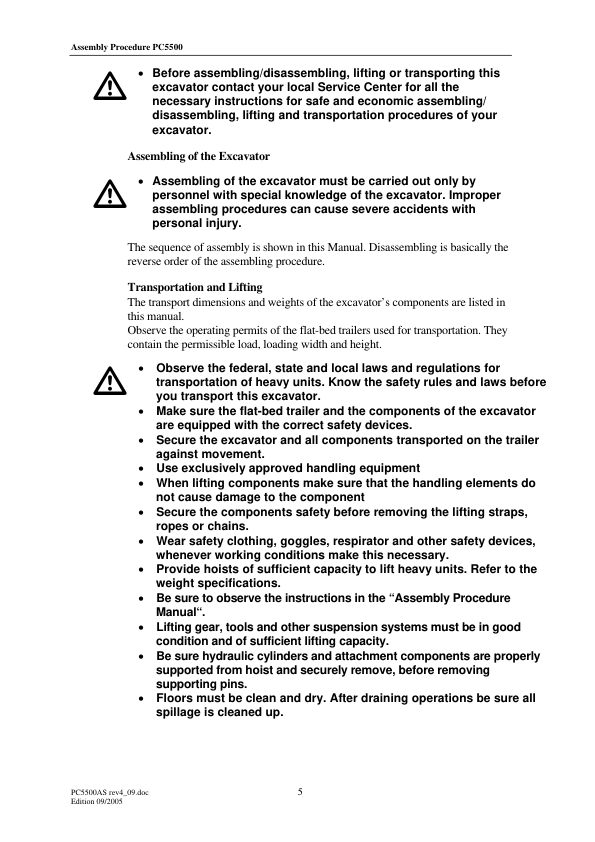Komatsu PC5500 Mining Shovel Excavator Field Assembly Manual - Image 6