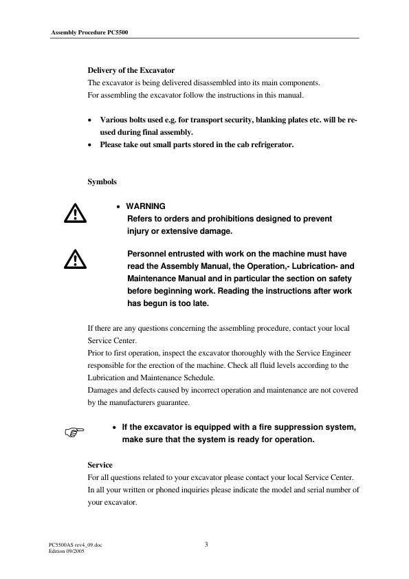Komatsu PC5500 Mining Shovel Excavator Field Assembly Manual - Image 4