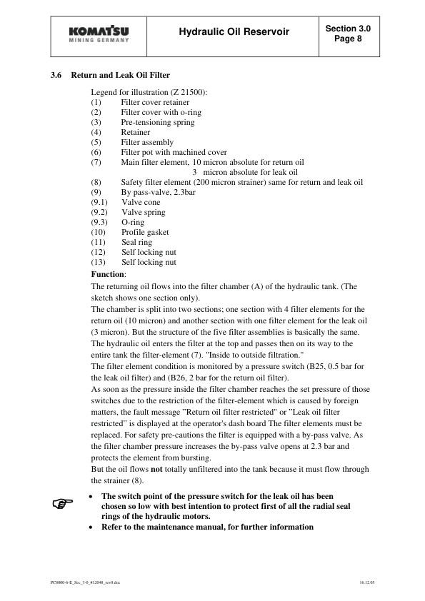 Komatsu PC8000-6 Electro Mining Shovel Excavator Service Manual SN 12048 and UP - Image 21