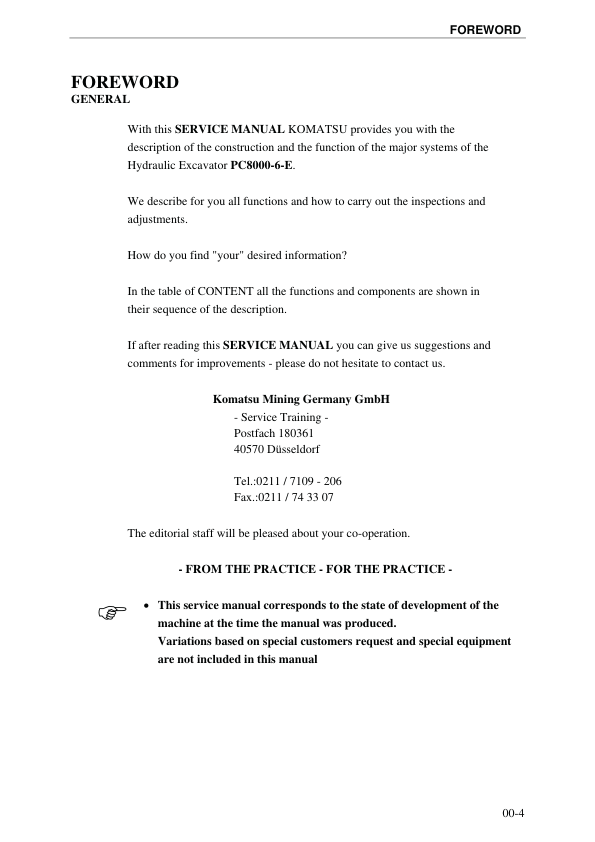 Komatsu PC8000-6 Electro Mining Shovel Excavator Service Manual SN 12048 and UP - Image 10
