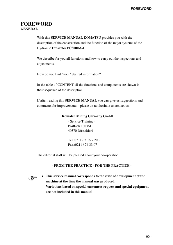 Komatsu PC8000-6 Mining Shovel Excavator Service Manual SN 12046 and UP - Image 10