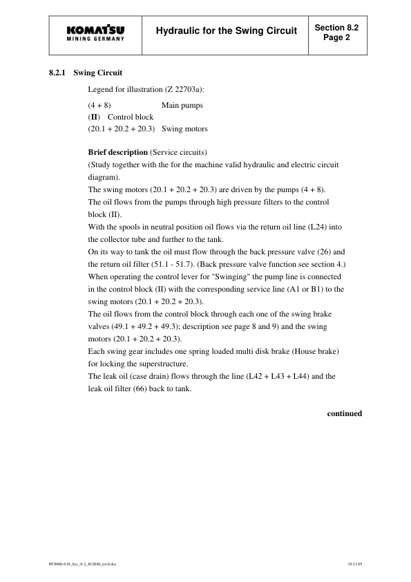 Komatsu PC8000-6 Mining Shovel Excavator Service Manual SN 12046 and UP - Image 17