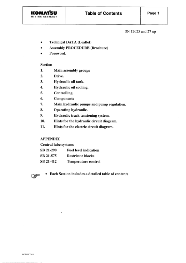 Komatsu PC8000 Mining Shovel Excavator Service Manual SN 12028 and UP with ECS-T - Image 6