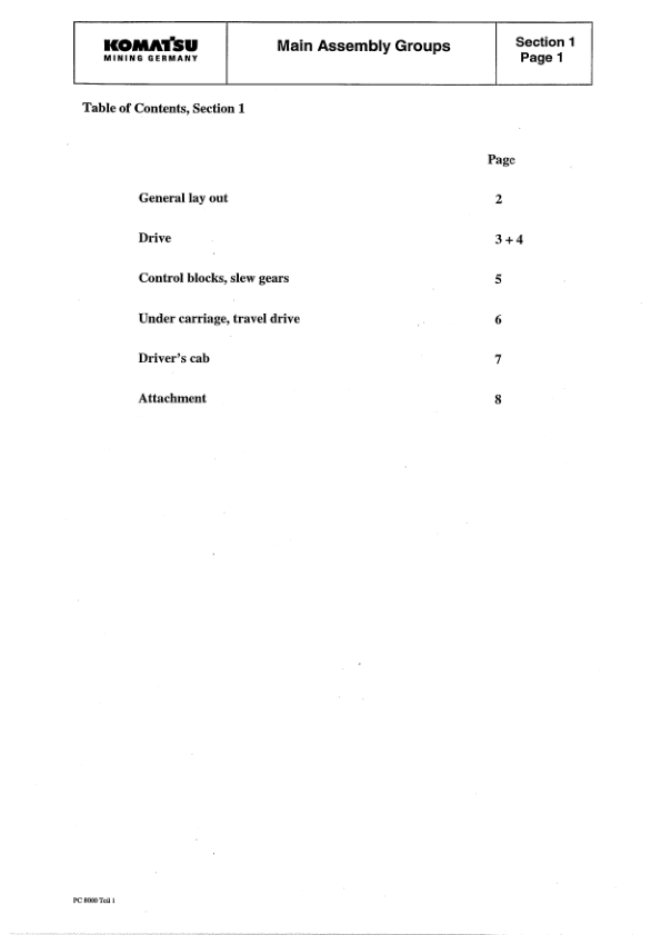 Komatsu PC8000 Mining Shovel Excavator Service Manual SN 12028 and UP with ECS-T - Image 3