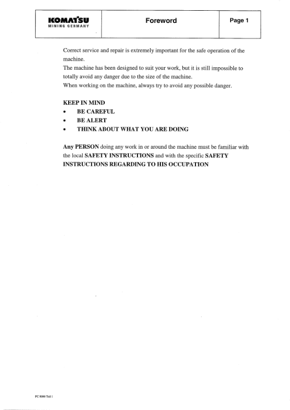 Komatsu PC8000 Mining Shovel Excavator Service Manual SN 12028 and UP with ECS-T - Image 7