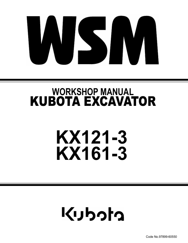 Kubota KX121-3 KX161-3 and Alfa Excavator Workshop Manual - Image 2