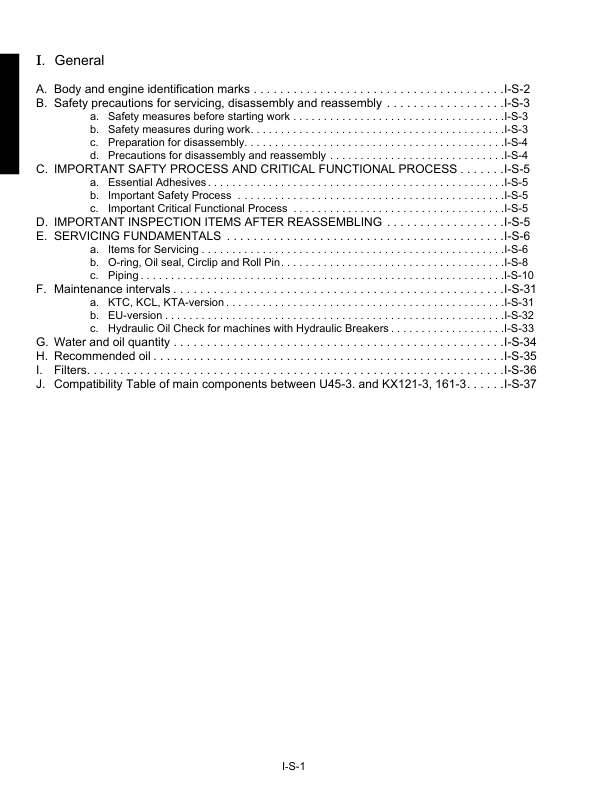 Kubota KX121-3 KX161-3 and Alfa Excavator Workshop Manual - Image 8