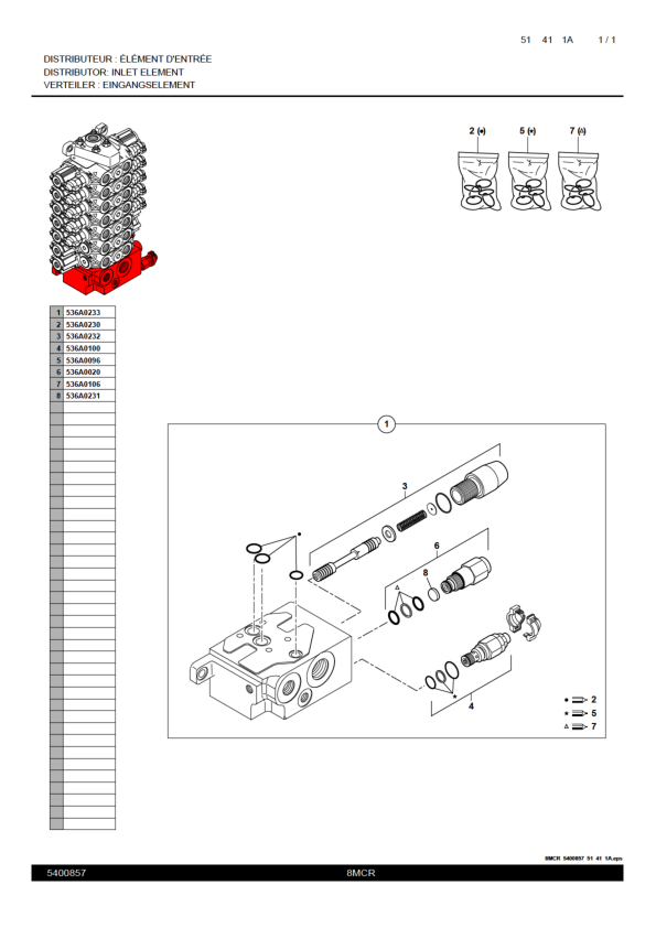 Mecalac 8MCR Tier 4i Excavator Parts Catalog SN from 130900 - Image 9