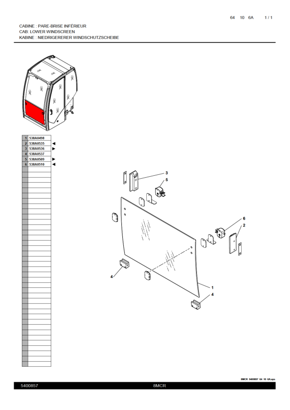 Mecalac 8MCR Tier 4i Excavator Parts Catalog SN from 130900 - Image 13