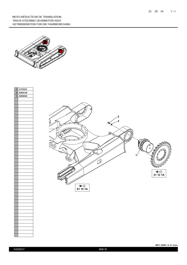 Mecalac 8MCR Tier 4i Excavator Parts Catalog SN from 130900 - Image 8