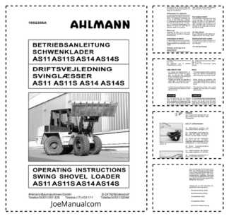 Ahlmann AS 11 11S 14 14S Wheel Loader Operation Manual EN DE