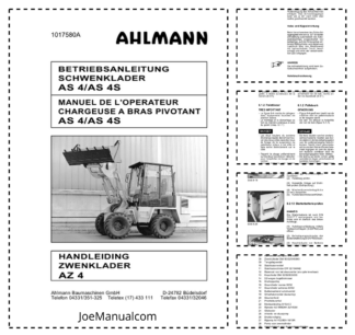 Ahlmann AS 4 4S AZ 4 Wheel Loader Operation Manual NL FR DE