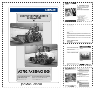 Ahlmann AX 700 850 1000 Wheel Loader Operation Manual NL