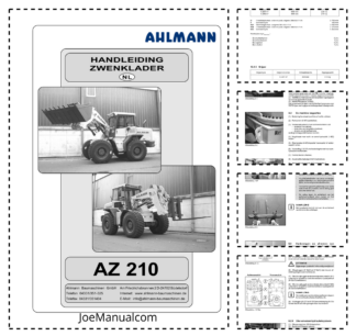 Ahlmann AZ 210 Wheel Loader Operation Manual NL
