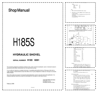 Komatsu 36 Mining Shovel Excavator Workshop Manual SN  and UP