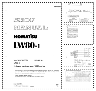 Komatsu LW80-1 Crane Workshop Manual SN 10001 and UP