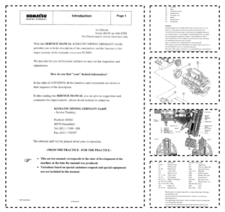 Komatsu PC3000 Mining Shovel Excavator Service Manual SN 06150 and UP