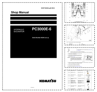 Komatsu PC3000E-6 Mining Shovel Excavator Workshop Manual SN 06249 and UP