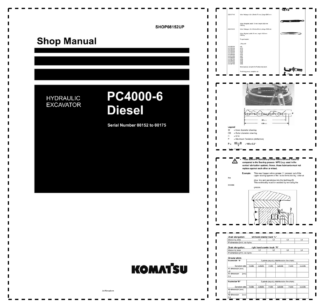 Komatsu PC4000-6 Mining Shovel Excavator Workshop Manual SN 08152 to 08175