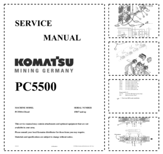 Komatsu PC5500-6 Mining Shovel Excavator Service Manual SN 15017 and UP