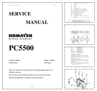 Komatsu PC5500-6 Mining Shovel Excavator Service Manual SN 15031 and UP