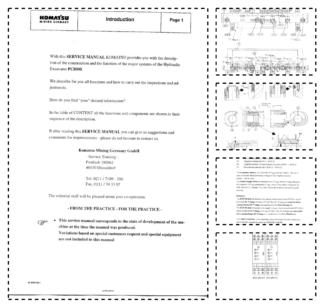 Komatsu PC8000 Mining Shovel Excavator Service Manual SN 12035 and UP with ECS-T