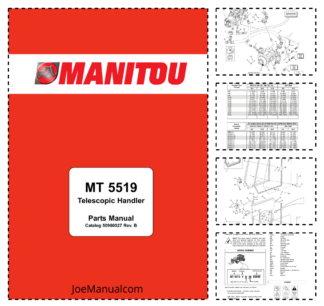 Manitou MT 5519 Telehandler Parts Catalog 50960027 Rev B