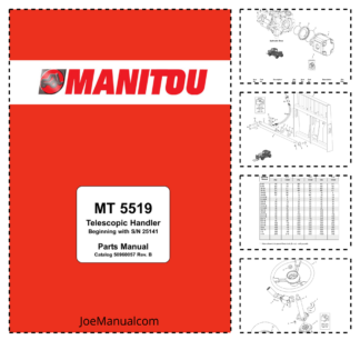 Manitou MT 5519 Telehandler Parts Catalog SN from 25141 50960057 Rev B