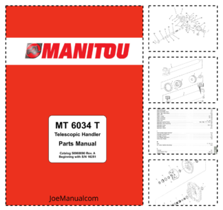 Manitou MT6034T Telehandler Parts Catalog SN from 16251 50960090A Rev A
