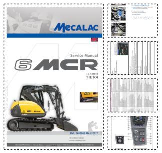 Mecalac 6MCR Tier 4 Excavator Service Manual SN from 120015