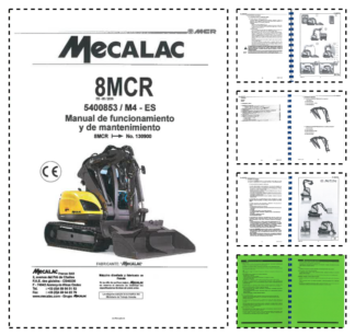 Mecalac 8MCR Excavator Maintenance Manual Wiring and Hydraulic Diagram FR