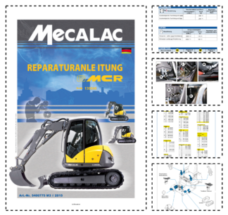Mecalac 8MCR Excavator Service Manual SN from 130040 DE