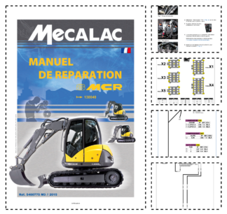 Mecalac 8MCR Excavator Service Manual SN from 130040 FR