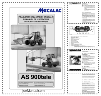 Mecalac AS 900tele Telescopic Wheel Loader Operation Manual FR