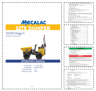 Mecalac TA1EH Stage 5 Dumper Operators Manual v2.5