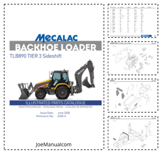 Mecalac TLB890 Tier 3 Sideshift Backhoe Loader Parts Catalog