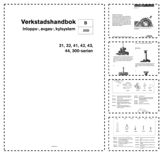 Volvo Penta 31 32 41 42 43 44 300 Series Intake exhaust cooling systems Workshop Manual SV