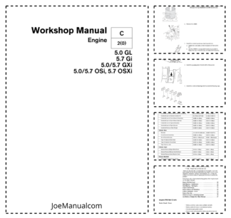Volvo Penta 5.0GL 5.7Gi 5.0GXi 5.7GXi 5.0OSi 5.7OSi 5.7OSXi Engine Workshop Manual