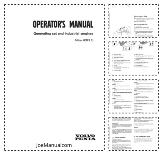 Volvo Penta 9 liter EMS2 Engine Operators Manual