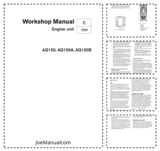 Volvo Penta AQ150 AQ150A AQ150B Engine unit Workshop Manual