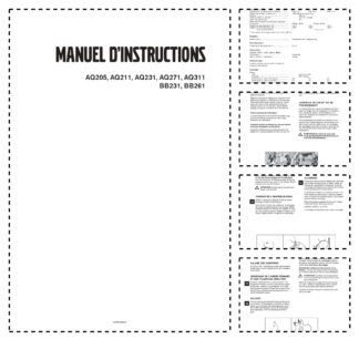 Volvo Penta AQ205 211 231 271 311 BB231 BB261 Sterndrive Operation Manual FR